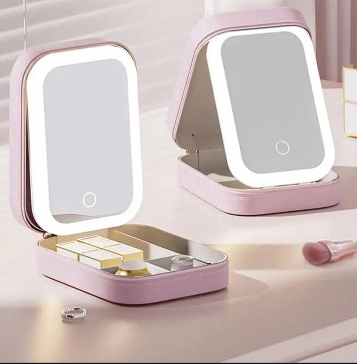 Mini Makeup Box With LED Mirror