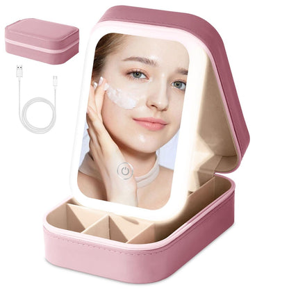 Mini Makeup Box With LED Mirror