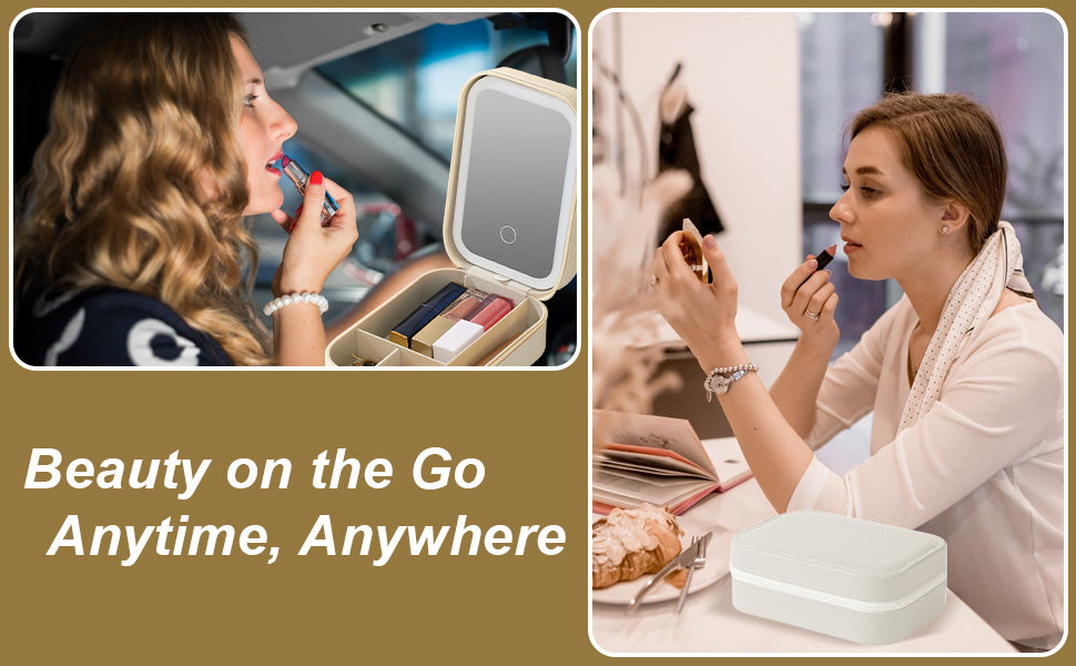 Mini Makeup Box With LED Mirror