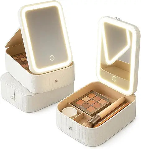 Mini Makeup Box With LED Mirror