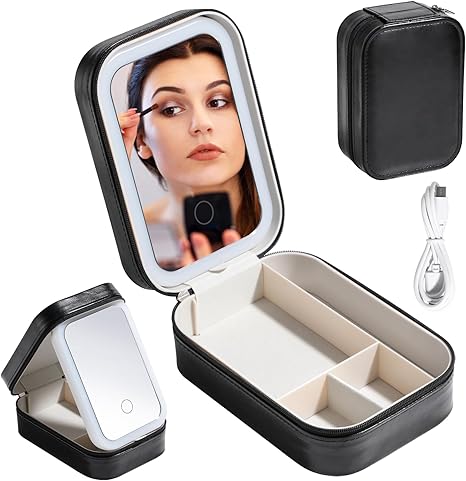 Mini Makeup Box With LED Mirror